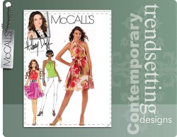 5802 BIAS NECK TIED TOP,FLARE DRESS,SASH PATTERN 4-12